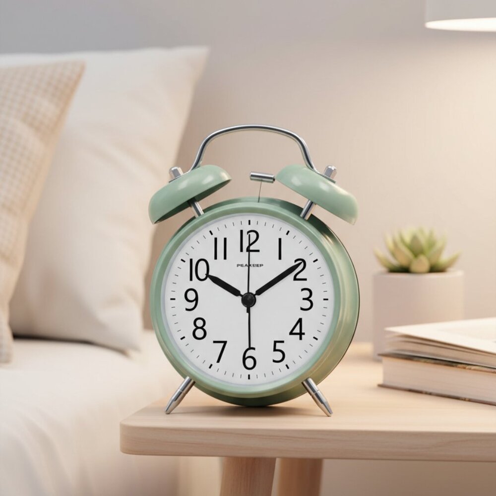 Loud Battery Alarm Clock for Heavy Sleepers Adults Kids, Analog 4.5"
